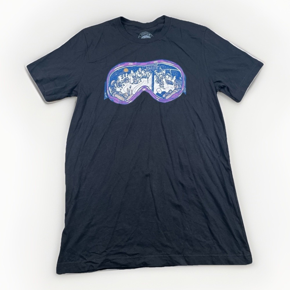 Slow Loris T-Shirt Men Size Medium Black‎ Goggles Winter Sports MSRP $32 NWT